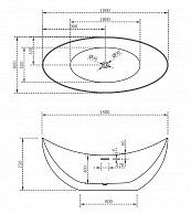 Ванна акриловая Abber AB9333 Gold