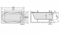 Ванна акриловая Sanplast CLASSIC WP/CL 180*75 + STW-1