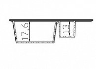 Кухонная мойка Fosto  КМ 77-49 №420 с сифоном обсидиан