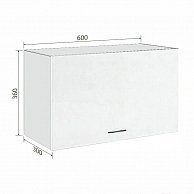 Шкаф настенный  Кортекс-мебель Корнелия ЭКСТРА ВШГ60-1г-360 Белый