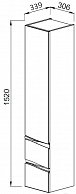 Шкаф-пенал (подвесной) АВН Фиджи 35 35 левый с ящиками 61.11-01