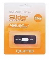 USB Flash QUMO  32GB 3.0 Slider 01  Black and White
