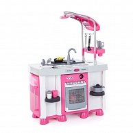 Игровой набор Полесье Carmen №7 с посудомоечной машиной и варочной панелью  розовый (в пакете)  (47991)