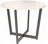 Обеденный стол Millwood Лофт Орлеан Л D120x75 (дуб белый Craft/металл черный)