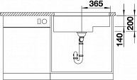 Мойка кухонная  Blanco Subline 700-U Level темная скала (523539)