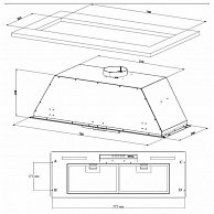 Вытяжка скрытая  Korting KHI 9931 RB