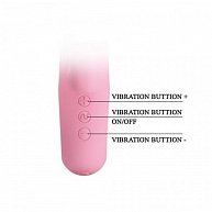 Перезаряжаемый вибратор с клиторальной стимуляцией Pretty love Carol BI-014571-1  нежно-розовый (BI-014534-1)