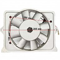 Вентилятор в сборе с генератором R185-R195 2 вых.