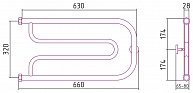 Полотенцесушитель водяной Сунержа Гусли 320х650 00-0009-3265