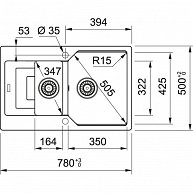 Кухонная мойка Franke UBG 651-78 серый (114.0595.521)