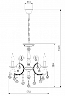 Люстра подвесная Евросвет Collana 10096/5 хром/прозрачный хрусталь