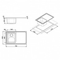 Мойка  Smeg SP791DOT