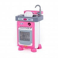 Игровой набор Полесье Carmen №1 с посудомоечной машиной розовый (в пакете)  (47922)