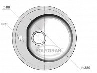 Кухонная мойка  Polygran  F-08 (опал)