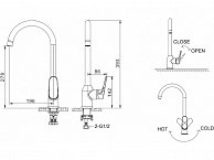 Кухонный смеситель Bravat F7191238CP-RUS ELER хром