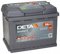 Аккумулятор DETA  SENATOR3 CARBON BOOST  ETN 0(R+) B13  12V