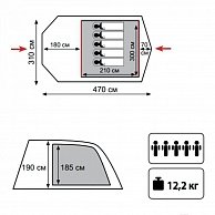 Tramp палатка кемпинговая BALTIC WAVE 5 (V2)