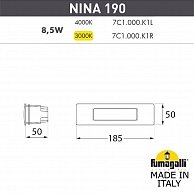 Светильник для подсветки лестниц   Fumagalli Nina 7C1.000.000.LYK1L