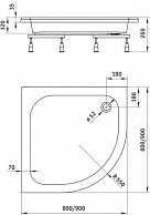 Душевой поддон Deante Standard Plus II 80x80 KTU 032B белый