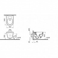 Унитаз Vitra  Shift Rim-ex  (без бачка и крышки) ( 7742B003-0075)