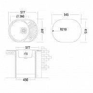 Кухонная мойка Ukinox FAD577.447 --T6K 2L хром