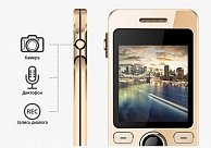 Мобильный телефон Vertex  D512  металлический-золото