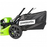 Газонокосилка аккумуляторная самоходная GreenWorks GD60LM46SP 46см 60В Зеленый, Черный