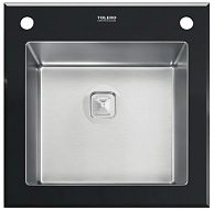 Мойка кухонная  Tolero Glass  TG-500 (черное стекло)