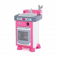Игровой набор Полесье Carmen №3 с посудомоечной машиной и мойкой розовый (в пакете)  (47946)