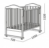 Кровать детская  СКВ 120118 венге
