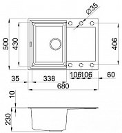 Кухонная мойка  Elleci Easy 135  Ghisa 70