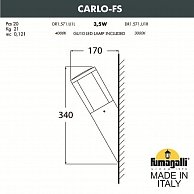 Светильник уличный настенный Fumagalli Carlo DR1.571.000.LXU1L