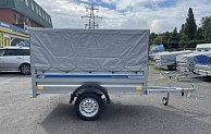 Прицеп Кремень профи 2,56*1,56 с бортом 50 см с тентом 120 см (усиленный передний и задний борт)