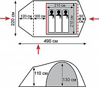 Палатка Tramp  Cave 3 V2 / TRT-21