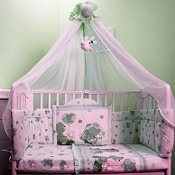 Комплект в кроватку  Балу ЗАГАДКА  7 пр (ш4096)  розовый