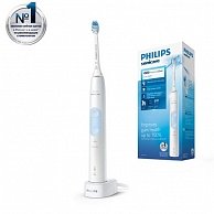 Прибор для чистки межзубных промежутков AirFloss и электрическая зубная щетка Philips ProtectiveClean 6100 ProtectiveClean 4500 HX6830/44 Белый, Голубой