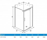 Душевой уголок Erlit ER10110H-C1
