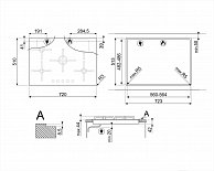 Газовая варочная панель Smeg PV375NSA