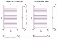 Полотенцесушитель водяной Сунержа Богема+  800х500 выгнутая матовый чёрный 31-0221-8050