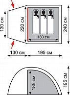 Палатка Tramp Bell 3 V2 / TRT-80