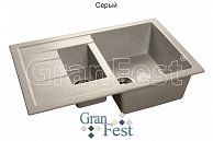 Кухонная мойка  GranFest QUADRO GF - Q775KL  серый