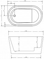 Ванна акриловая Abber AB9277