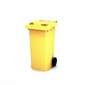 Мусорный контейнер Razak plast 120 литров желтый