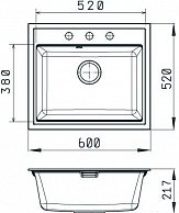 Кухонная мойка Gerhans A12 (серый) серый