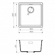 Кухонная мойка Omoikiri Kata 40-U PA