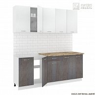 Готовая кухня Кортекс-мебель Корнелия ЛИРА-лайт 2,0 Белый / Берёза, Марсель