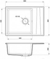 Кухонная мойка GranFest GF-LV-660L (серый)