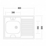 Кухонная мойка Ukinox STD800.600 ---5C