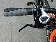 Велосипед горный Maxim 24 черно-оранжевый, V-brake (7 скоростей, Original SHIMANO SL-TX50-7R/TZ31)