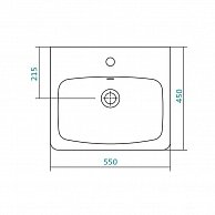 Умывальник Santek Нео-55 1/отверстие